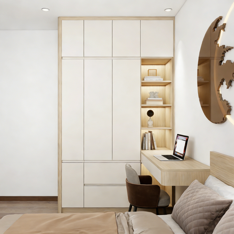 Luna Oak Integrated Wardrobe