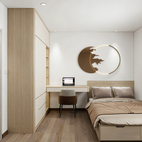 Luna Oak Integrated Wardrobe
