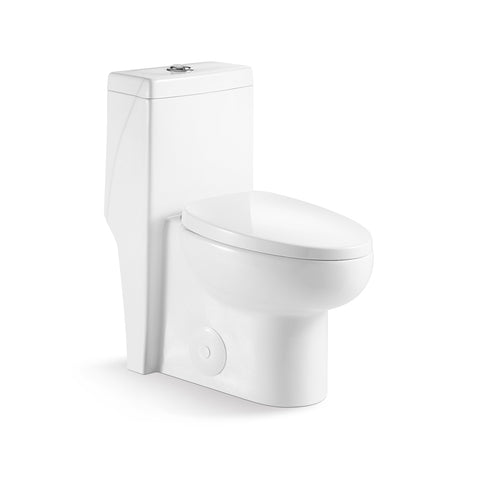 26.8" x 13.8" Siphonic One Piece Toilet in White