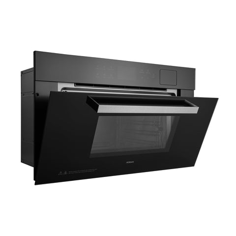 ROBAM  30-in Air Fry Convection European Element Single Electric Wall Oven (Black Glass)