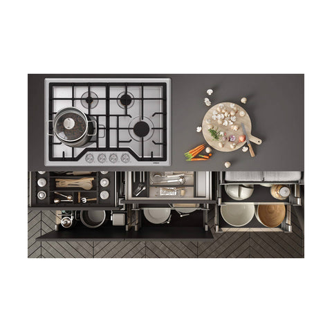 ROBAM  G Model 30-in 4 Burners Stainless Steel Gas Cooktop