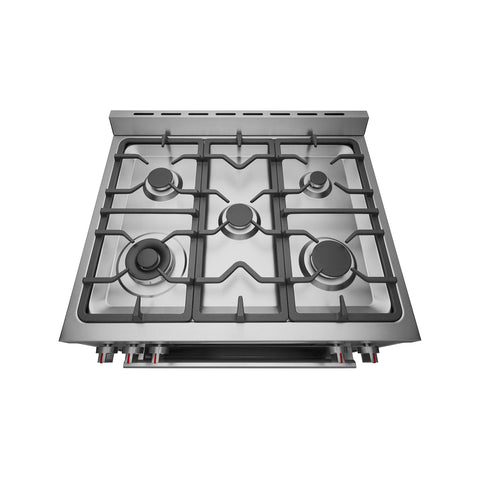 Robam G517K 30” Chef’s Favorite Convection Freestanding Gas Range, 5 Sealed Aluminum Burners w/Cast Iron rates (Wok Grate Included), 5 Cu. Ft. Oven with Blue Interior, 6 Cooking Modes