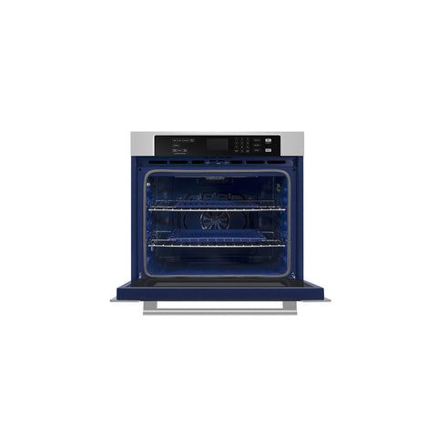 ROBAM  30-in Self-cleaning Air Fry Convection Single Electric Wall Oven (Stainless Steel)