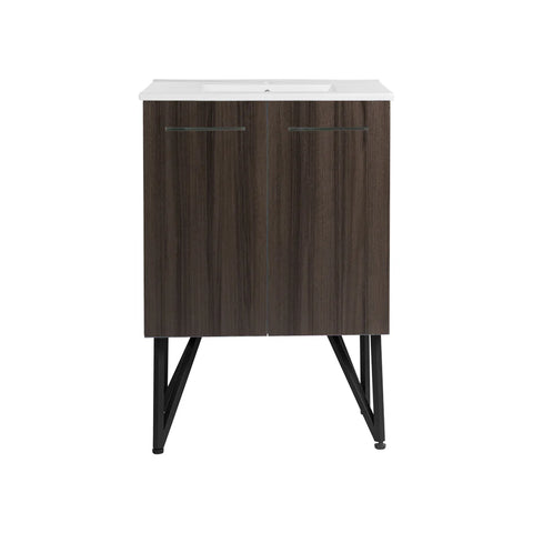 Modern Bathroom Vanity Cabinet with Metal Legs