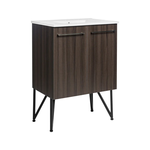 Modern Bathroom Vanity Cabinet with Metal Legs