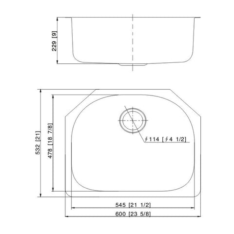 Undermount Stainless Steel Single Bowl Kitchen Sink