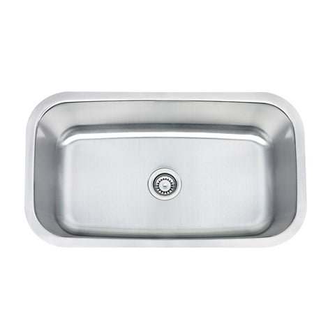 Undermount Brushed Stainless Steel Single Bowl Kitchen Sink