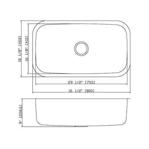 Undermount Brushed Stainless Steel Single Bowl Kitchen Sink