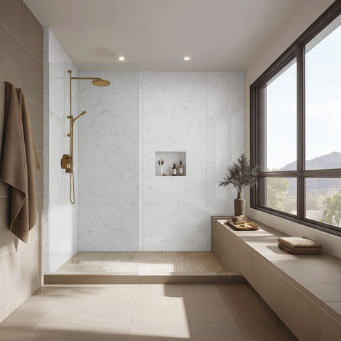 Shower Panel Carrara Marmi