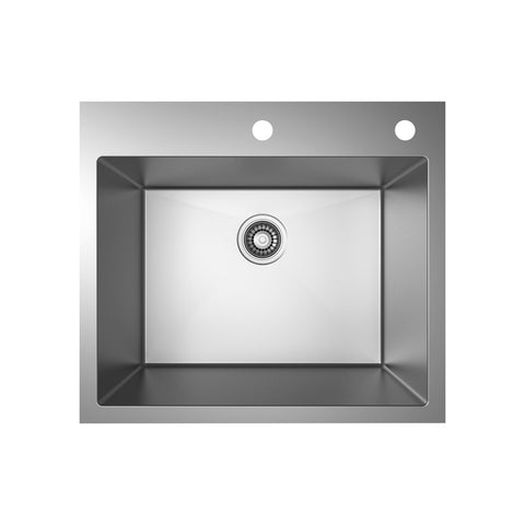 Undermount 304 Stainless Steel Single Bowl Handmade Sink APX-T2522S-S