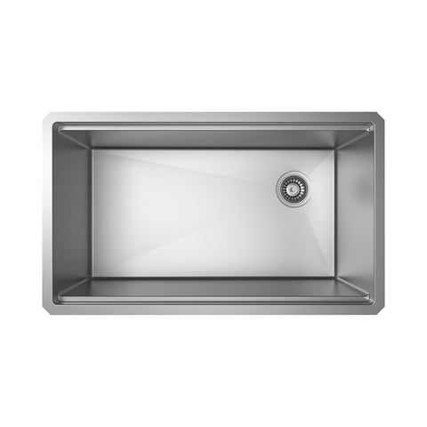 Undermount 304 Stainless Steel Single Bowl Handmade Sink APX-U3019S-L