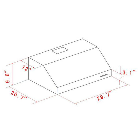 30-in 400-CFM Ducted Stainless Steel Under Cabinet Range Hoods Undercabinet Mount