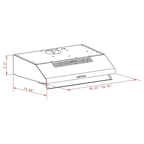 36-in 400-CFM Ducted Stainless Steel Under Cabinet Range Hoods Undercabinet Mount