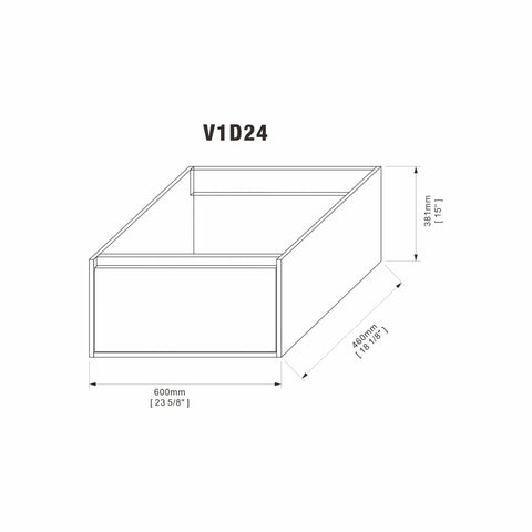Modern Wall-Mounted Bathroom Vanity Cabinet with Wood Front Panel