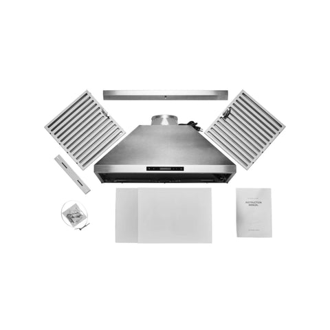 Hauslane Chef 30-in Convertible Stainless Steel Wall-Mounted Range Hood