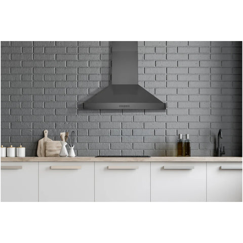 Hauslane Chef 30-in Convertible Black Stainless Steel Wall-Mounted Range Hood