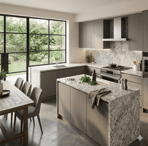 White Galaxy Granite Countertop