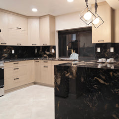 White Oak Frameless Modern Kitchen Cabinets