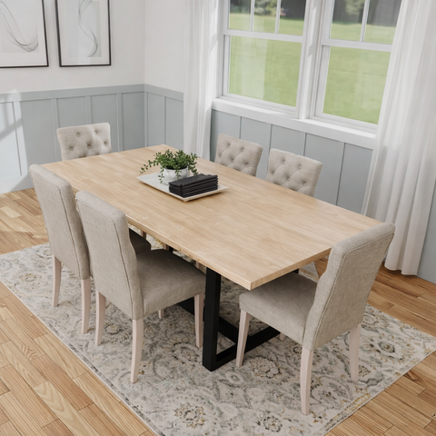 Solid Wood Butcher Block Dining Table Top