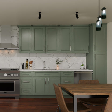 Emerald Green Shaker 10 x 10 Kitchen Combo