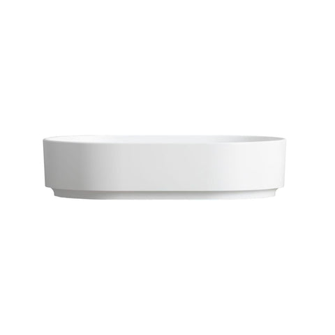 Arba 23" x 15" Solid Surface Basin Vessel Sink in Matte White