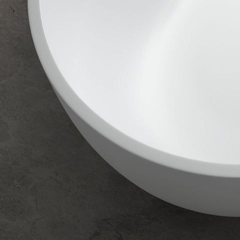 Arba 69" x 30" Freestanding Solid Surface Bathtub in Matte White