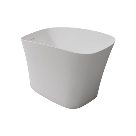 Arba 51" x 29" Freestanding Solid Surface Bathtub in Matte White