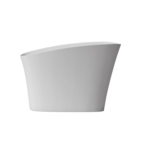 Arba 51" x 29" Freestanding Solid Surface Bathtub in Matte White