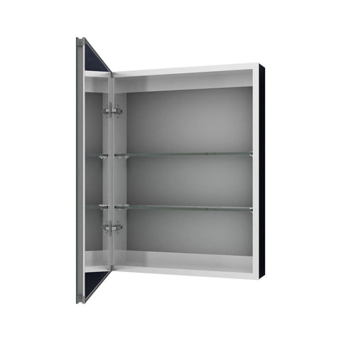 Arba 20" x 26" Rectangular Double Sided Mirror Door Medicine Cabinet in Silver White