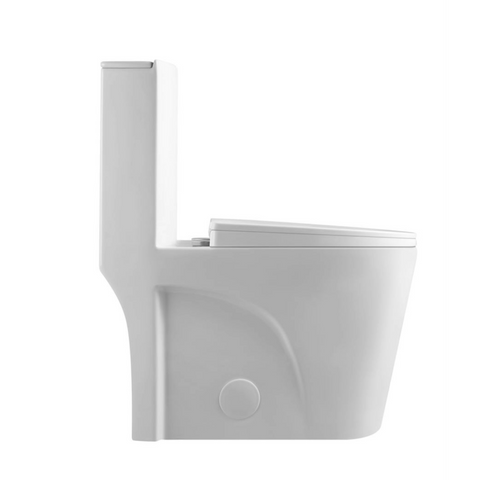 Arba 27" x 16" Dual Flush Standard One Piece Toilet in White