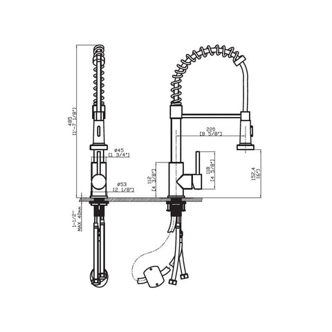 Single Handle Pull-Out Kitchen Faucet