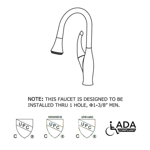 Single Handle Pull-Out Kitchen Faucet
