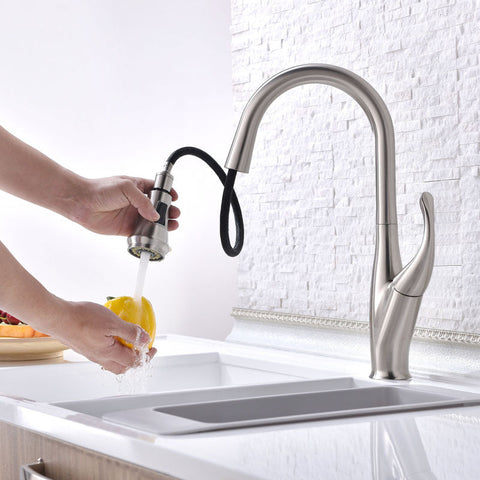 Single Handle Pull-Out Kitchen Faucet