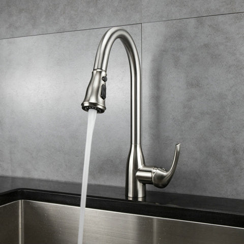 Single Handle Kitchen Faucet with Pull-Out