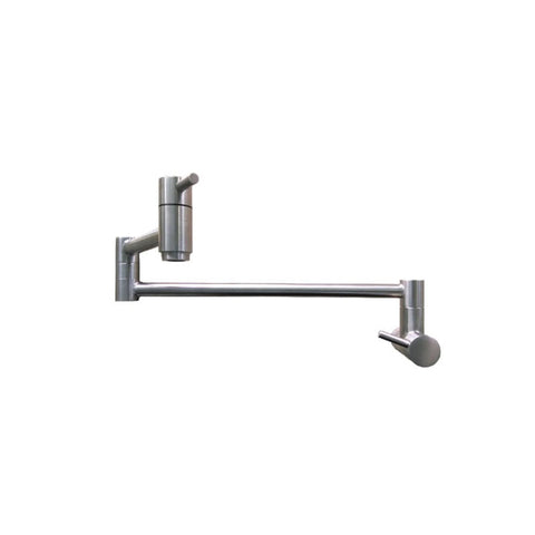 Brushed Nickel Stainless Steel Wall Mount Pot Filler Kitchen Faucet