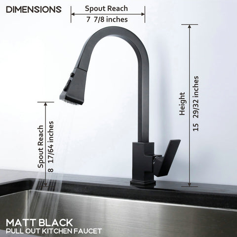 Single Handle Kitchen Faucet with Pull-Out