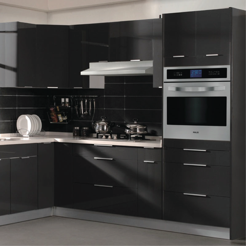 Glossy Gray Frameless 10 x 10 Kitchen Combo